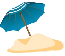 Dapino-Summer-Blue-Parasol-Sand